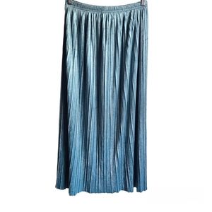 Karen Scott Vintage pleated Midi velvet Skirt